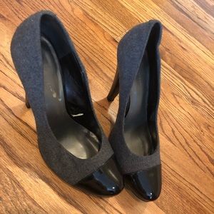 Grey with black peep toe Nine West